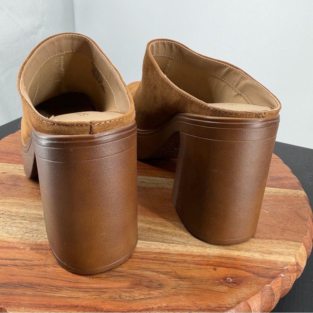 Sun + Stone Brown Suede Platform Mules - Picture 4 of 11